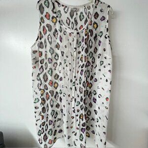 Monroe & Main Womens Sleeveless Semi-Sheer Blouse Size 1X - Shell Only